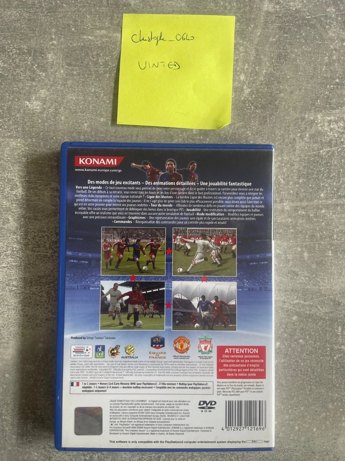 Jeu PES 2009 / Pro evolution soccer 2009 para Sony PS2 / playstation 2 em francês. – photo 3